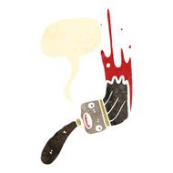 retro cartoon talking paint brush