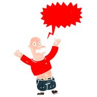 cartoon shouting bald man