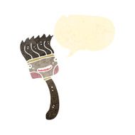 retro cartoon talking paint brush N3