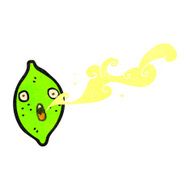 retro cartoon squirting lime