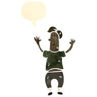 retro cartoon excited man