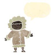 retro cartoon eskimo