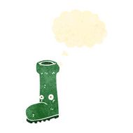 retro cartoon wellington boot N2