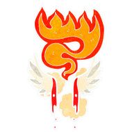 retro cartoon angel wings