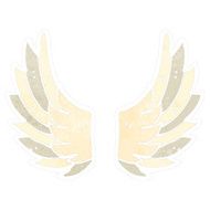 retro cartoon angel wings N2