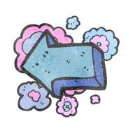 retro cartoon decorative arrow