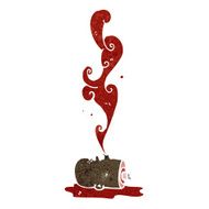 retro cartoon gross severed head