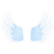 retro cartoon angel wings N3