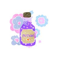 retro cartoon halloween potion N5