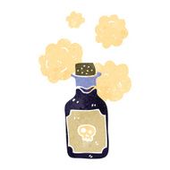 retro cartoon poison bottle