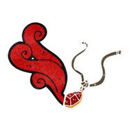 retro cartoon magic pendant