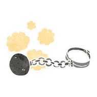 retro cartoon ball and chain