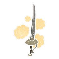 retro cartoon sword