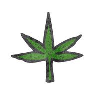 retro cartoon marijuana leaf symbol