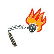 retro cartoon medieval mace