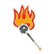 retro cartoon medieval mace N2
