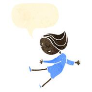 Retro Cartoon Dancing Girl N2