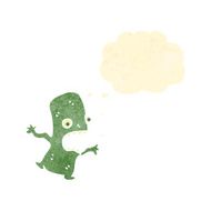 retro cartoon little alien N2