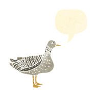 duck retro illustration