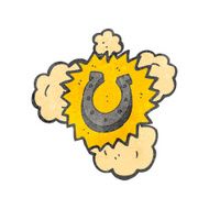 cartoon good luck horse shoe symbol N2