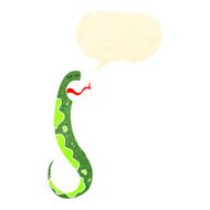 retro cartoon hissing snake N4