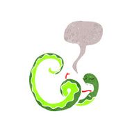 retro cartoon hissing snake N6