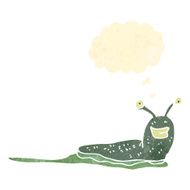 retro cartoon slimy slug