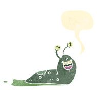 retro cartoon happy slug N2