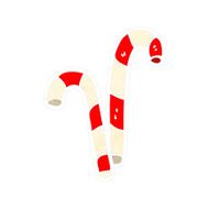 retro cartoon candy cane