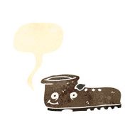 retro cartoon old shoe