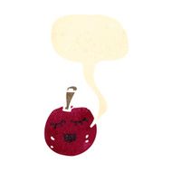 retro cartoon cherry