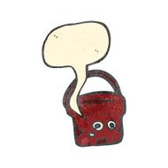 retro cartoon bucket
