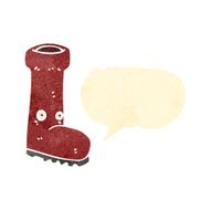 retro cartoon wellington boot N3