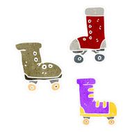 retro cartoon roller skates