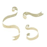 retro cartoon scroll banners
