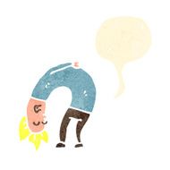 retro cartoon man talking out of his ass