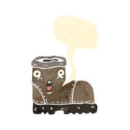 old boot retro cartoon