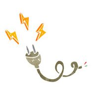 electrical plug cartoon