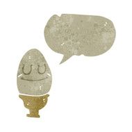 retro cartoon talking egg N2