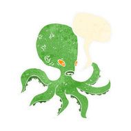 retro cartoon giant octopus N2