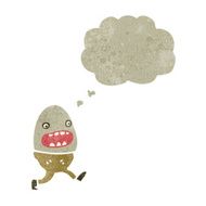 retro cartoon runny egg N2