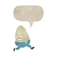 retro cartoon talking egg N3