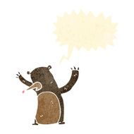 retro cartoon bear N13