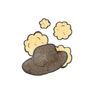 dusty old hat cartoon
