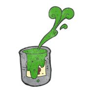retro cartoon toxic waste