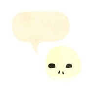 cartoon shrieking skull N9