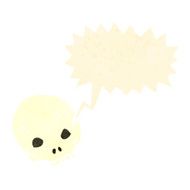 cartoon shrieking skull N10