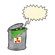 retro cartoon monster in toxic waste