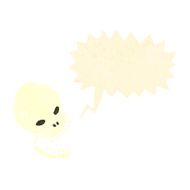 cartoon shrieking skull N12