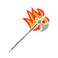 retro cartoon medieval weapon